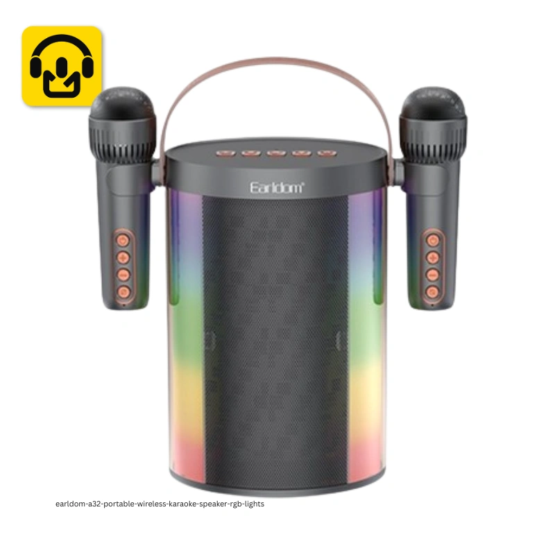 Earldom A32 Portable Karaoke Speaker with Dual Microphones – Grey Mobiles Liverpool